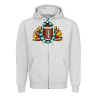 Dove Grey football gemstone sunflower Zipper Hoodie - JahusDesignShop