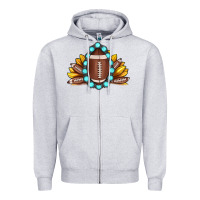 Heather Grey football gemstone sunflower Zipper Hoodie - JahusDesignShop