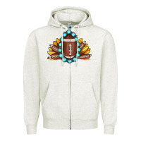 Oatmeal Heather football gemstone sunflower Zipper Hoodie - JahusDesignShop
