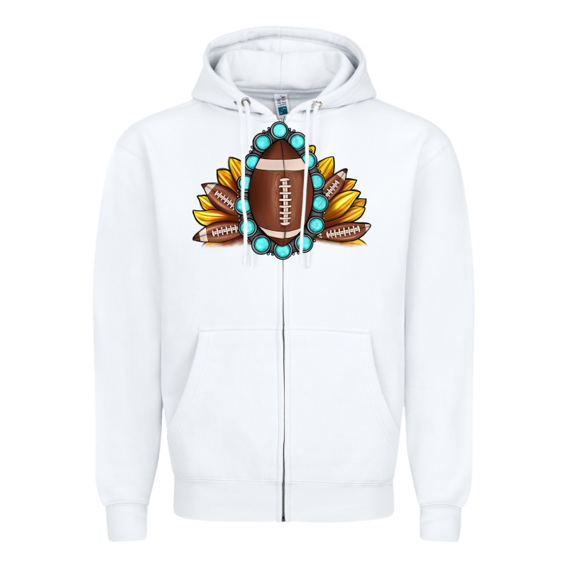 Football Gemstone Sunflower Zipper Hoodie by JahusDesignShop | Teevron
