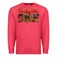 Cardinal American Flag Firefighter Son Premium Sweatshirt - LillyAllenDesigns