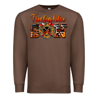 Chestnut American Flag Firefighter Son Premium Sweatshirt - LillyAllenDesigns