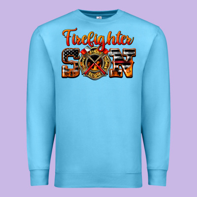 American Flag Firefighter Son Premium Sweatshirt Designed By Lillyallendesigns