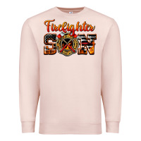 Pale Pink American Flag Firefighter Son Premium Sweatshirt - LillyAllenDesigns