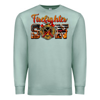 Seafoam American Flag Firefighter Son Premium Sweatshirt - LillyAllenDesigns