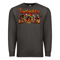 Smoke American Flag Firefighter Son Premium Sweatshirt - LillyAllenDesigns