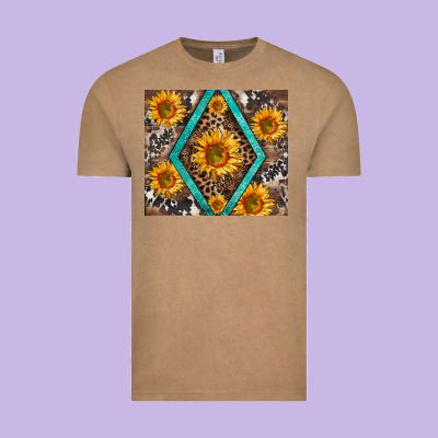 Sunflower Tumbler Vintage Tee Designed By Barkaloodesign