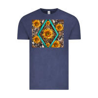 Vintage Denim sunflower tumbler Vintage Tee - BarkalooDesign