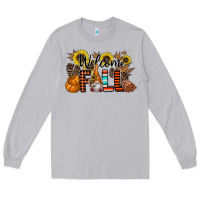 Moon Dust Welcome Fall Pumpkin Long Sleeve Tee - CowhideDigitalArt