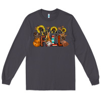 Smoke Welcome Fall Pumpkin Long Sleeve Tee - CowhideDigitalArt