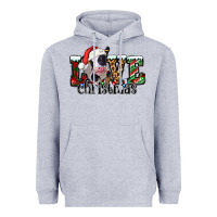 Heather Grey love Christmas cow Heavyweight Hoodie - Jasminsmagicworld