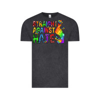 Vintage Black straight against hate pride lgbtq Vintage Tee - texasbilliewilder