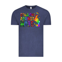 Vintage Denim straight against hate pride lgbtq Vintage Tee - texasbilliewilder