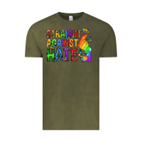 Vintage Olive straight against hate pride lgbtq Vintage Tee - texasbilliewilder