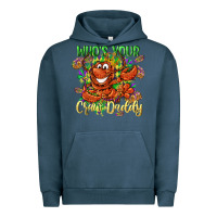 Pigment Midnight Navy Who's your craw daddy Mardi Gras Urban Hoodie - LillyAllenDesigns