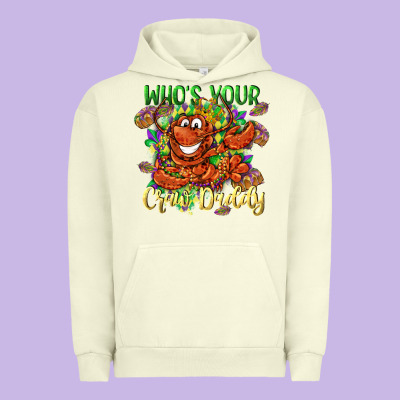 Who's Your Craw Daddy Mardi Gras Urban Hoodie Designed By Lillyallendesigns