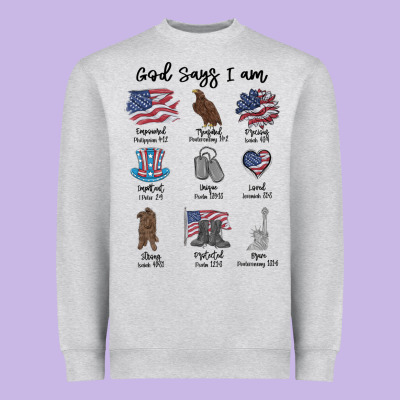 Heavyweight Sweatshirt god says i am