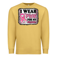 Antique Gold i wear pink for my mom breast cancer awareness Premium Sweatshirt - Jasminsmagicworld