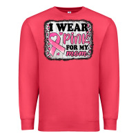 Cardinal i wear pink for my mom breast cancer awareness Premium Sweatshirt - Jasminsmagicworld