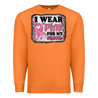Carrot i wear pink for my mom breast cancer awareness Premium Sweatshirt - Jasminsmagicworld