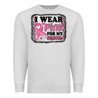Dove Grey i wear pink for my mom breast cancer awareness Premium Sweatshirt - Jasminsmagicworld