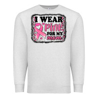 Oatmeal Heather i wear pink for my mom breast cancer awareness Premium Sweatshirt - Jasminsmagicworld
