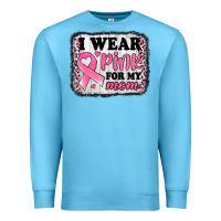 Ocean Blue i wear pink for my mom breast cancer awareness Premium Sweatshirt - Jasminsmagicworld