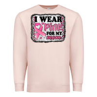 Pale Pink i wear pink for my mom breast cancer awareness Premium Sweatshirt - Jasminsmagicworld