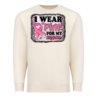 Sandshell i wear pink for my mom breast cancer awareness Premium Sweatshirt - Jasminsmagicworld