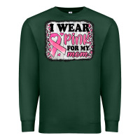 Sports Green i wear pink for my mom breast cancer awareness Premium Sweatshirt - Jasminsmagicworld