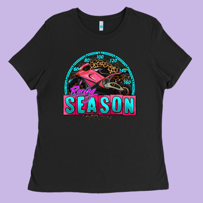 Racing Season Motorcycle Ladies Tee Designed By Adodesignshop