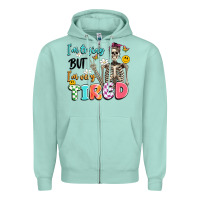 Seafoam im trying but im very tired Zipper Hoodie - Artiststas