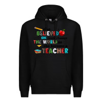 Black she believed she could change the world so she bec Premium Hoodie - NancyCooperArtShop
