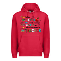 Cardinal she believed she could change the world so she bec Premium Hoodie - NancyCooperArtShop