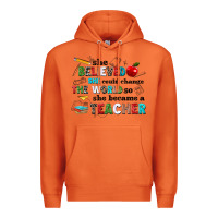 Carrot she believed she could change the world so she bec Premium Hoodie - NancyCooperArtShop