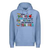 Colony Blue she believed she could change the world so she bec Premium Hoodie - NancyCooperArtShop
