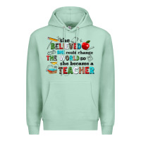 Seafoam she believed she could change the world so she bec Premium Hoodie - NancyCooperArtShop