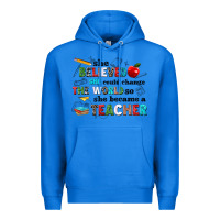 True Royal she believed she could change the world so she bec Premium Hoodie - NancyCooperArtShop