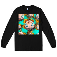 Black hedgehog western seamless pattern Long Sleeve Tee - HRA Design Shop