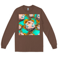 Chestnut hedgehog western seamless pattern Long Sleeve Tee - HRA Design Shop