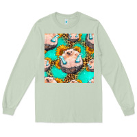 Matcha hedgehog western seamless pattern Long Sleeve Tee - HRA Design Shop