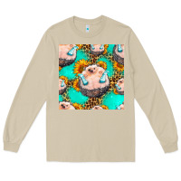 Mushroom hedgehog western seamless pattern Long Sleeve Tee - HRA Design Shop