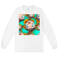 White hedgehog western seamless pattern Long Sleeve Tee - HRA Design Shop