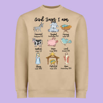Heavyweight Sweatshirt god says i am