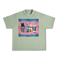 Oil Green cat coffee cups Urban Heavy Tee - Zillion Design Studio