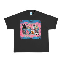 Pigment Black cat coffee cups Urban Heavy Tee - Zillion Design Studio