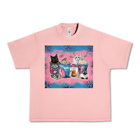 Salmon cat coffee cups Urban Heavy Tee - Zillion Design Studio
