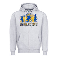 Heather Grey for my students down sendrome awareness day Zipper Hoodie - Artiststas