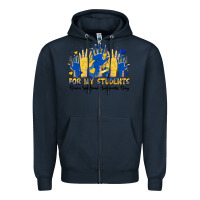Navy for my students down sendrome awareness day Zipper Hoodie - Artiststas