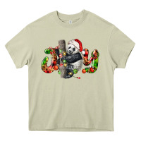 Mossy panda joy christmas Heavy Core Tee - LillyAllenDesigns
